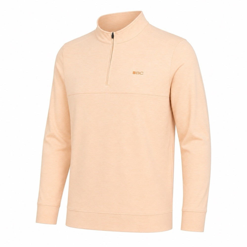 Black Clover Golf Pullover 1/4 Zip Men's Size XL‎ Pima Cotton Pastel Peach